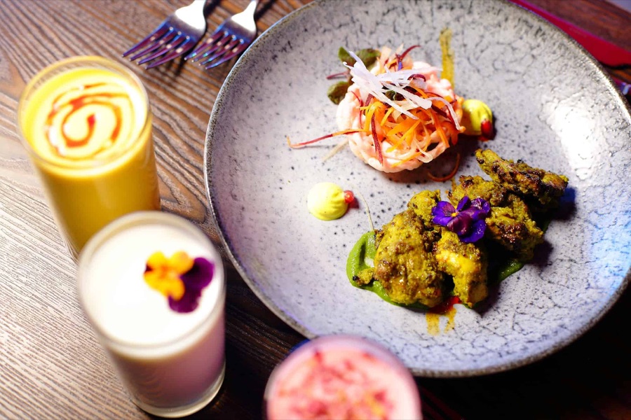 Freshly prepared Indian dishes at Spice Village