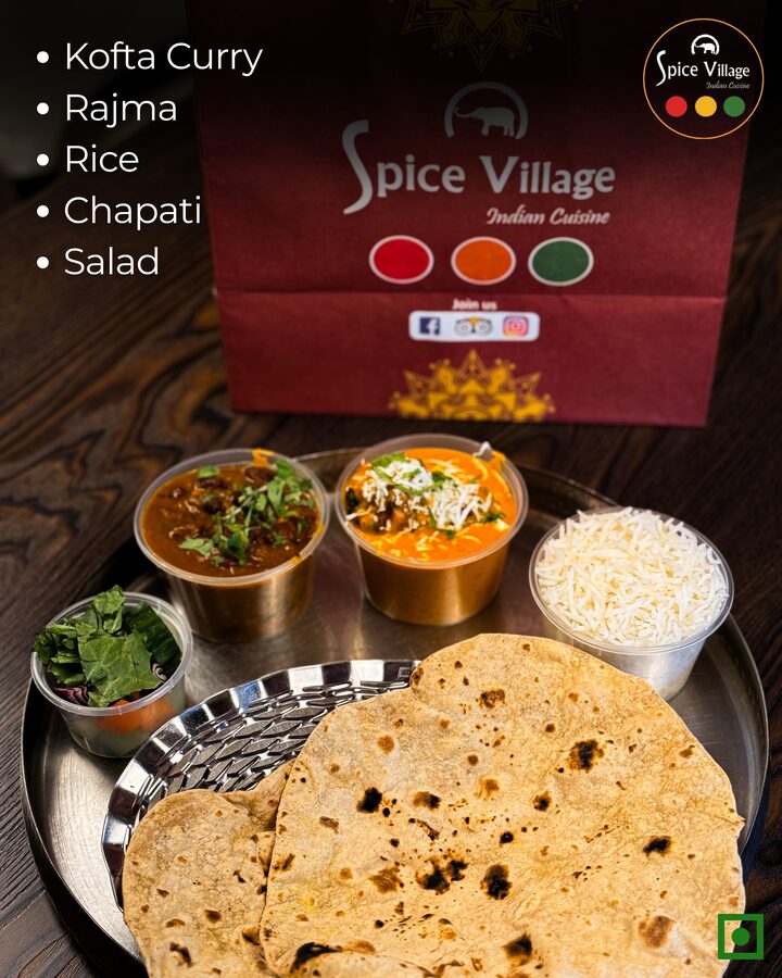Thursday veg tiffin box: Kofta Curry and Rajma