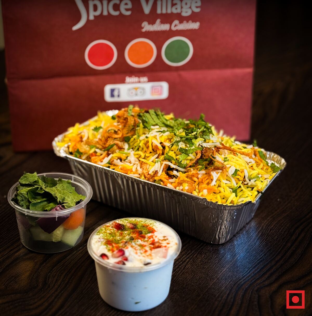 Freshly cooked Indian tiffin dishes